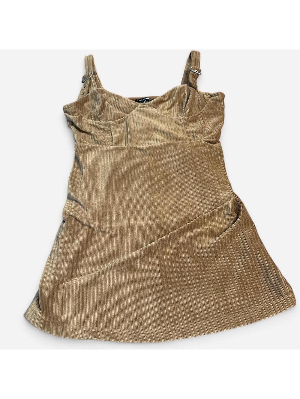 Fashion Nova Women's Tan and Brown Dress - Picture 2 of 7